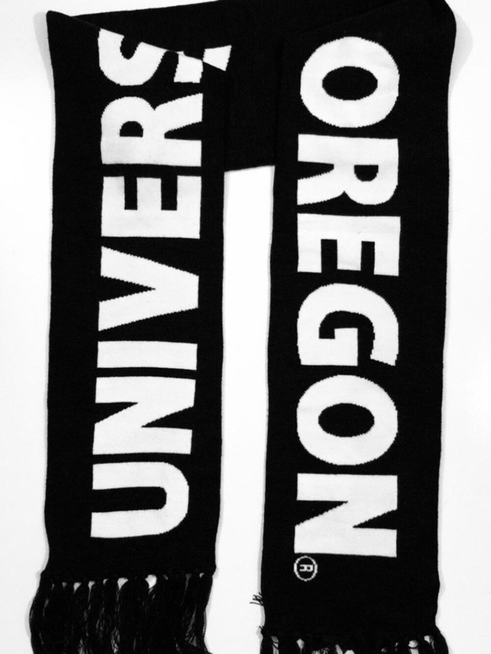 University of Oregon Black & White Acrylic Scarf by the Game Adult Unisex